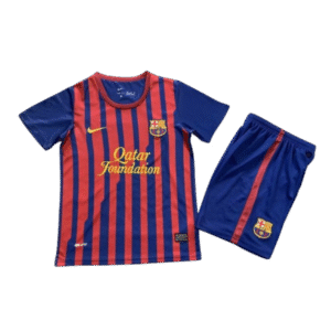 Barcelona 11-12 Home Retro Kids Kits Children Shirt Football Jersey