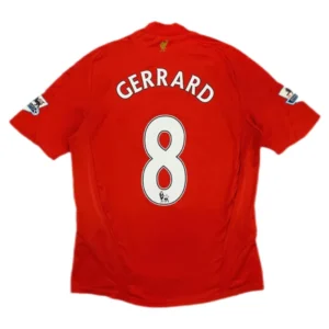 Liverpool Gerrard #8 Retro Jersey Home Shirt 2008-09
