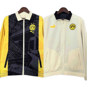 2024 Dortmund Trench Coat Reversible Windbreaker Double-Sides Jacket Sport