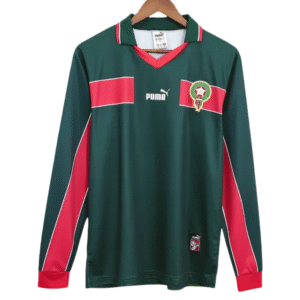 Morocco 1998 Home Retro Jersey Long Sleeve