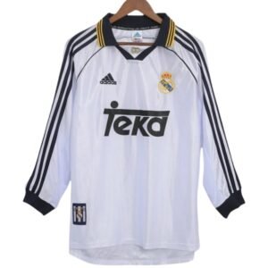 real madrid 1999/00 Retro Away Soccer Jersey Long Sleeve
