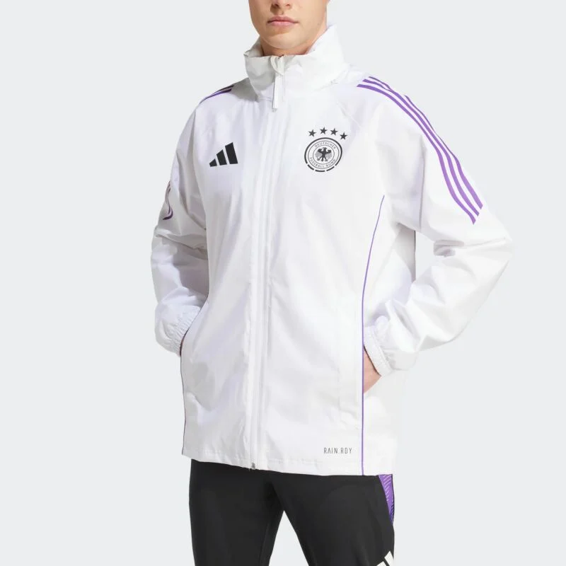 Germany Tiro 24 Player Rainjacket - white - 2024-2025 - Image 3
