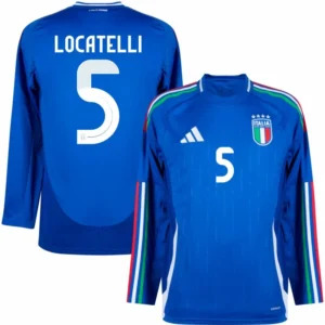 Italy Natio Home Long sleeve  Locatelli 5 Shirt 2024-2025 Fan Size£ºS-2XL Non-Customize