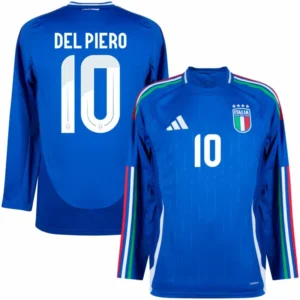 Italy Natio Home Long sleeve  Del Piero 10 Shirt 2024-2025 Fan Size£ºS-2XL Non-Customize
