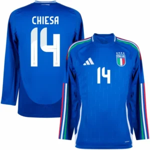 Italy Natio Home Long sleeve  Chiesa 14 Shirt 2024-2025 Fan Size£ºS-2XL Non-Customize