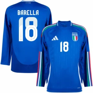Italy Natio Home Long sleeve  Barella 18 Shirt 2024-2025 Fan Size£ºS-2XL Non-Customize