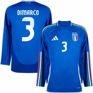 Italy Natio Home Long sleeve  Dimarco 3 Shirt 2024-2025 Fan Size£ºS-2XL Non-Customize