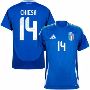 Italy Natio Home Chiesa 14 Shirt 2024-2025 Player version Size£ºS-2XL Non-Customize