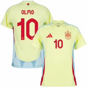 Spain Away Olmo 10 Shirt 2024-2025 Fan / Player version  Size£ºS-2XL Non-Customize