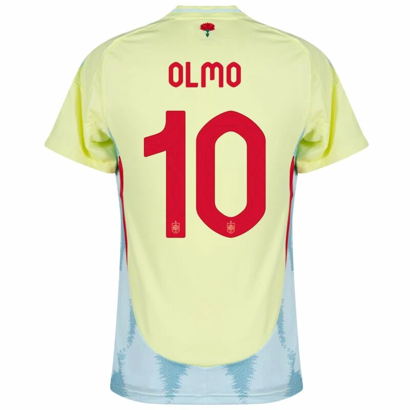 Spain Away Olmo 10 Shirt 2024-2025 Fan / Player version Size£ºS-2XL Non-Customize - Image 2