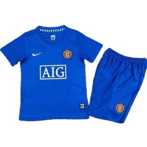 Manchester United 08-09 Third Retro Kid Kits Children Sets Jerseys