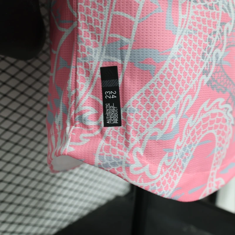 Hello Kitty Adidas real madrid Pink Dragon Pattern POLO Shirt 23-24 - Image 7