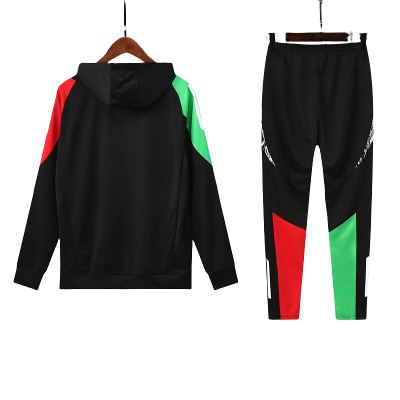 Adidas Arsenal 2024-25 Black Hooded Training Tracksuit Kits - Image 2