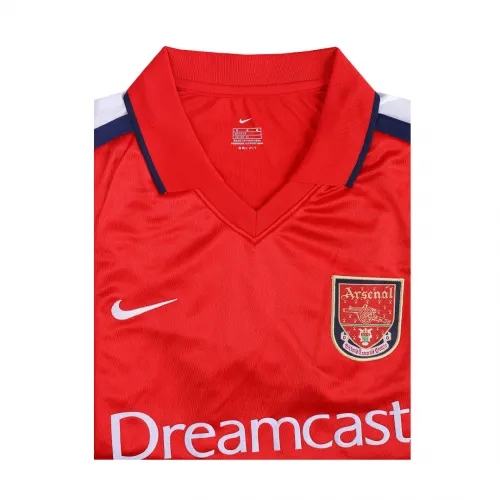 00-01 Arsenal Bergkamp #10 Retro Jersey Home - Image 3