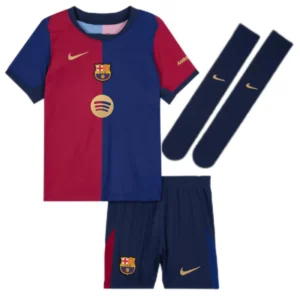 2024-25 Kids Barcelona Home Full Kit(Jersey+Shorts+Socks) - Spotify Logo Without Text