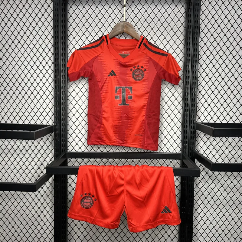 24-25 Bayern Munich Home Soccer Kids Kit Jersey+Shorts - Image 3