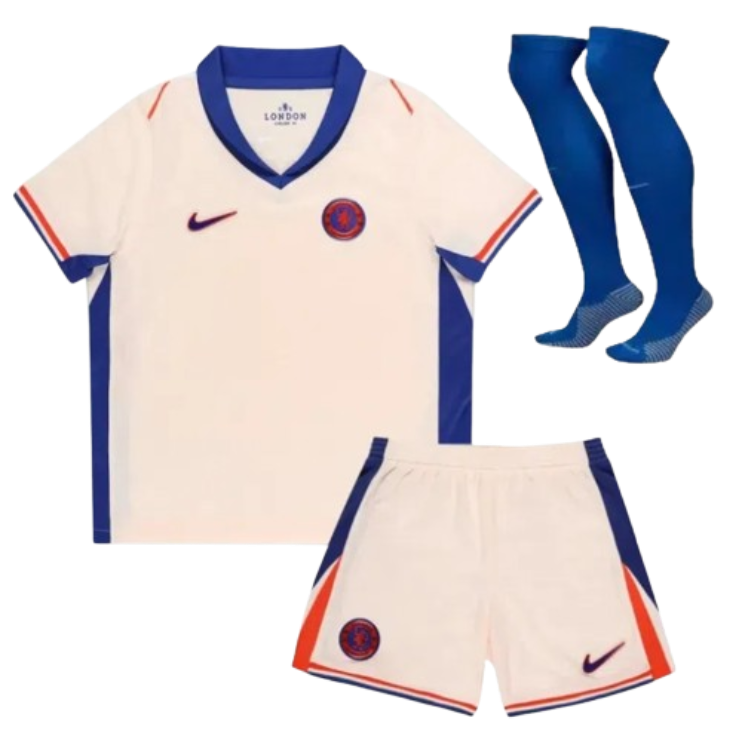 Kids Chelsea Custom Away Full Soccer Kits 2024-25