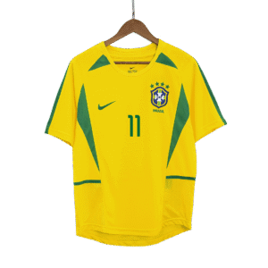 RONALDINHO #11 Brazil Retro Jersey Home Soccer Shirt 2002-03