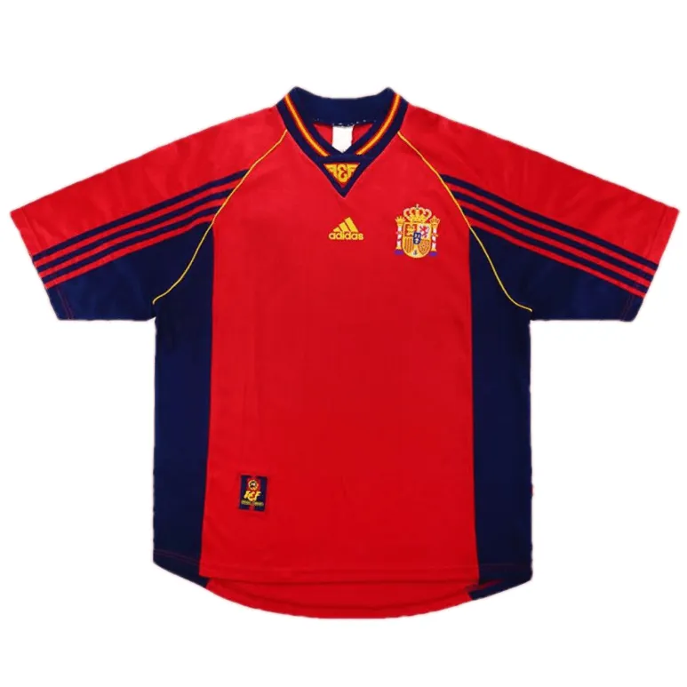 1998 Spain Nation Retro Jersey Home World Cup