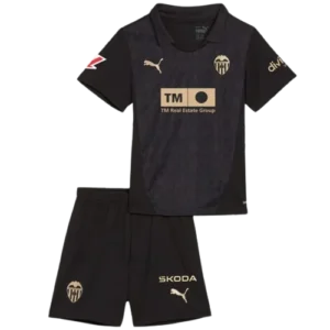 Kids Valencia Away Kits(Jersey+Shorts) 2024-25
