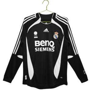 Adidas real madrid Retro Jersey Away Long Sleeve Soccer Shirt 2006-07