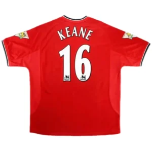 KEANE #16 Manchester United Retro Jersey Home Shirt 2000-02