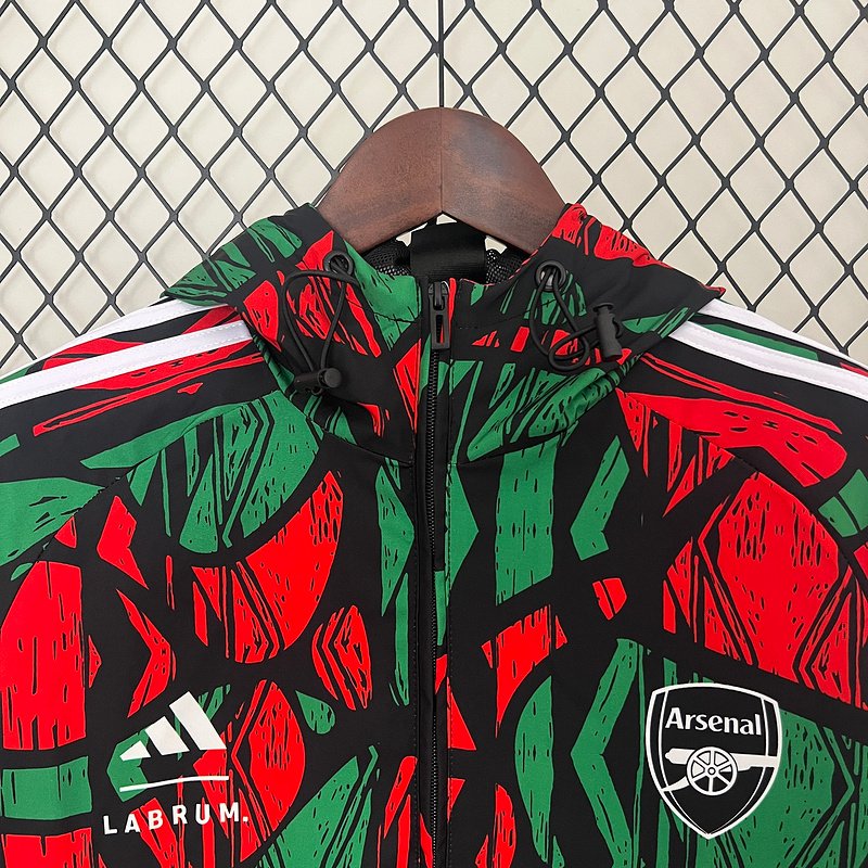 24-25 Arsenal Red&Green Windbreaker Jacket Football - Image 8