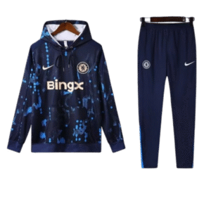 Nike Chelsea 2024-25 Black&Blue Hooded Training Tracksuit Kits