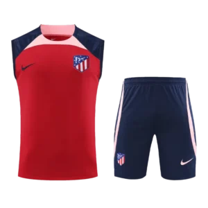Atletico Madrid Sleeveless Training Kit (Top+Shorts) Red 2023-24