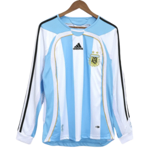 Retro Argentina World Cup 2006 Home Long Sleeve Jersey