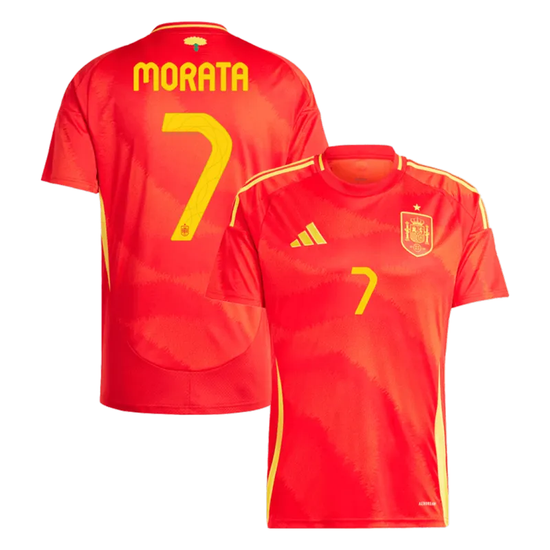 2024 Euro Spain Nation Home Jersey LAMINE YAMAL #19 RODRIGO #16 MORATA #7 - Image 3
