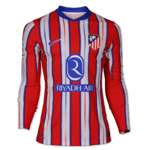 24-25 Atletico Madrid Home Long Sleeve Kit Player Version Shirt