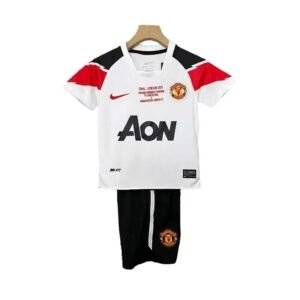 Manchester United 10-11 Away Champions League Retro Kids Kits Youth Apparels Jersey