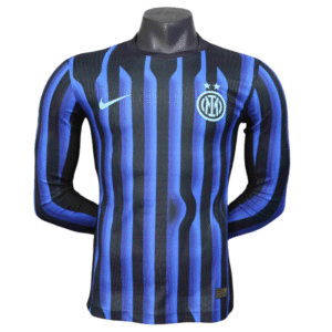 Inter Milan Home Shirt SOccer Jersey Long Sleeve Player Version 25-26