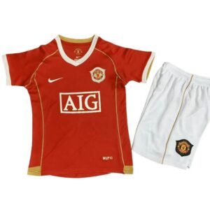 Manchester United 06-07 Home Retro Kids Kits Children Sets Football Jerseys
