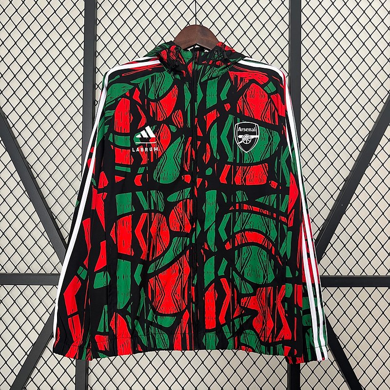24-25 Arsenal Red&Green Windbreaker Jacket Football - Image 2