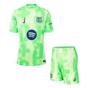 Barcelona Third Away Soccer Uniform Kits 2024-25 Spotify Logo Without Text