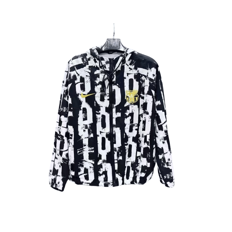 La Liga Barcelona stormcoat jacket long sleeved hooded embroidered edition jacket sportswear 25-26