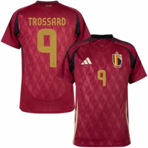 Belgium Home Trossard 9 Shirt 2024-2025 Player version Non-Customize