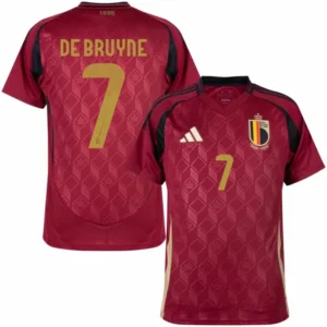 Belgium Home De Bruyne 7 Shirt 2024-2025 Fan  Non-Customize