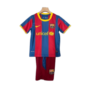 Barcelona 10-11 Home Retro Kids Kit Football Jersey