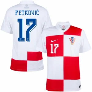 Croatia Home  Petkovi? 17 Shirt 2024-2025 Player version Size£ºS-2XL Non-Customize