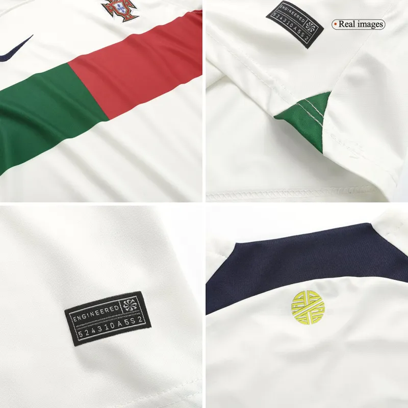 Portugal Kids 2022 Jersey Away Kit(Jersey+Shorts) - Image 9