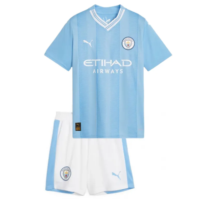 Kids Manchester City 2023/24 Home Jersey Kit