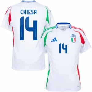 Italy Natio Away Chiesa 14 Shirt 2024-2025 Fan Size£ºS-2XL Non-Customize