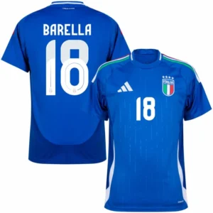 Italy Natio Home Barella 18 Shirt 2024-2025 Player version Size£ºS-2XL Non-Customize