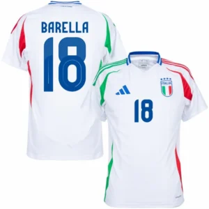 Italy Natio Away Barella 18 Shirt 2024-2025 Fan Size£ºS-2XL Non-Customize