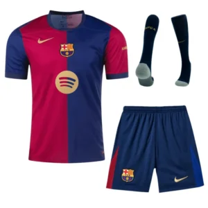 2024-25 Barcelona Home Full Kit(Jersey+Shorts+Socks) - Spotify Logo Without Text