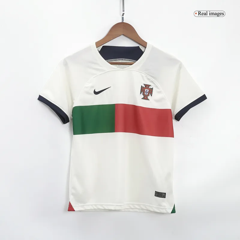 Portugal Kids 2022 Jersey Away Kit(Jersey+Shorts) - Image 2