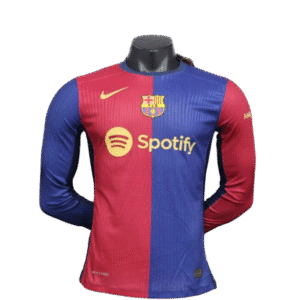 24-25 Barcelona Home Player Version Long sleeve Soccer Jersey
